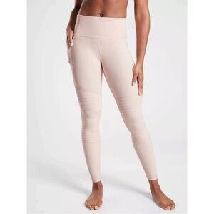 Women's Athleta Inclination Moto Tight Pink High-Waisted Leggings